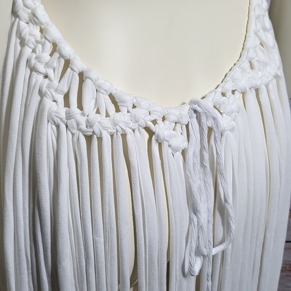 White macrame dress, beach dress, festival dress, Bohemian dress - Picture 4 of 4